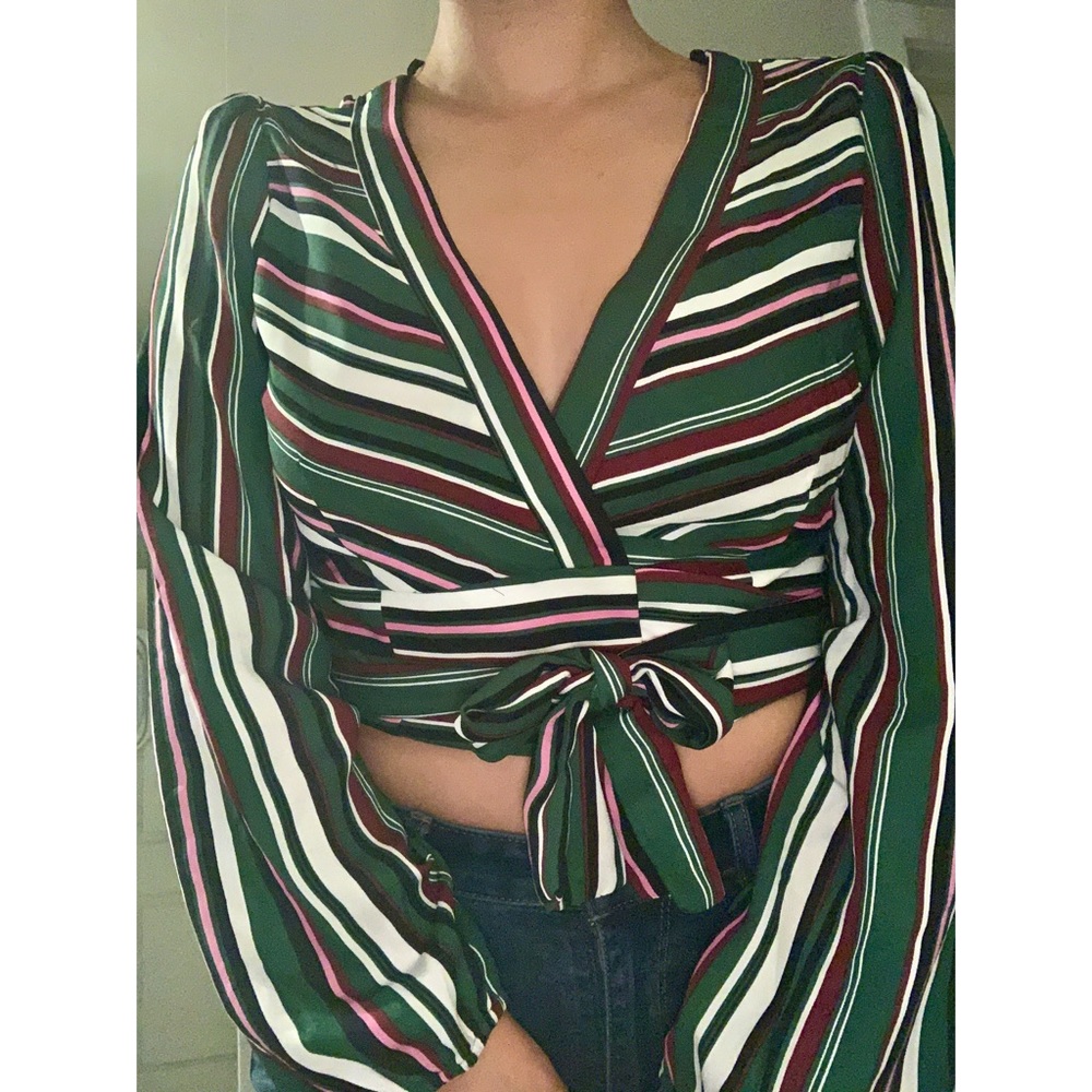 Forever 21 Wrap Top w/ Adjustable Straps